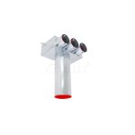Stěnový, stropní kovový box 3x90 pro talířový ventil DN 125 včetně montážních úchytů