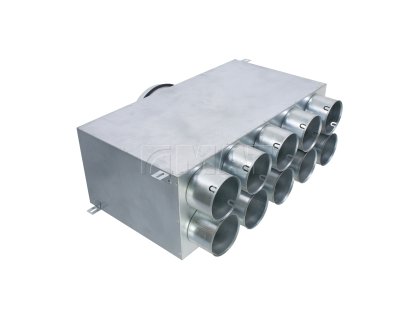 Distribuční box přímý pro napojení 10 ventilačních rozvodů systému Klimaflex SB 75