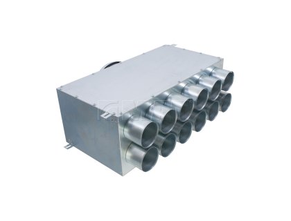 Distribuční box přímý pro napojení 12 ventilačních rozvodů systému Klimaflex SB 75