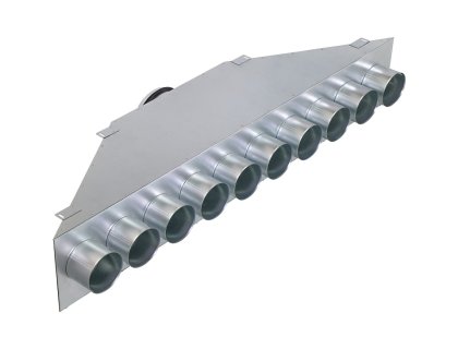 Distribuční box přímý kónický pro napojení 10 ventilačních rozvodů systému Klimaflex SB 90