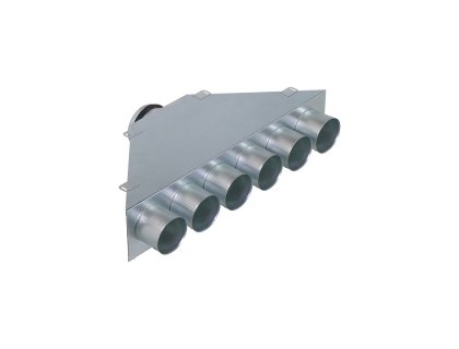 Distribuční box přímý kónický pro napojení 6 ventilačních rozvodů systému Klimaflex SB 90