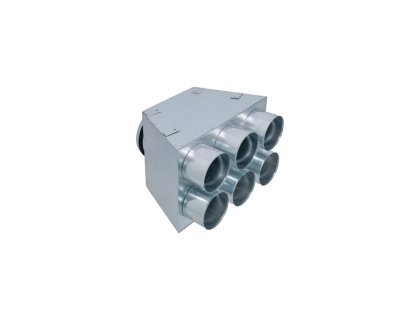 Distribuční box přímý kónický dvouřadý pro napojení 6 ventilačních rozvodů systému Klimaflex SB 90